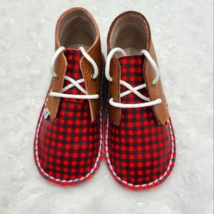 Monkey Feet buffalo check chukka boots size 18-24 months